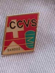 🔴SANDOZ CCVS Pharmaceuticals pin LSD Albert Hofmann Logo Badge Numbered 0107🔴