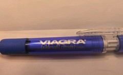 VIAGRA Plastic Wide Body Ink Pen Pharmaceutical Drug Rep Promo Vintage WRITES