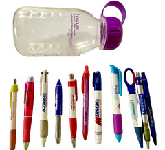 Lot of 10 Drug Rep Pharmaceutical Promo Advertising Pens, Marker & Water Bottle