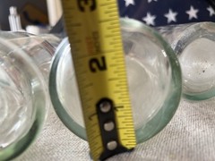 Lot 6 Vintage Glass Apothecary Bottles w/ Ground Stoppers 5.5” Chemist Pharmacy