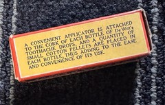 Vintage DeWITT’S TOOTHACHE DROPS with Original BOX Empty Bottle