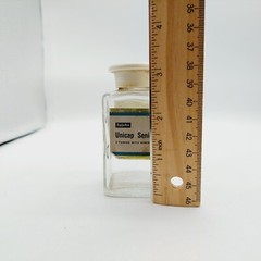 Vintage Upjohn Unicap Multivitamins Empty Bottles Collectible Jars Drug Lot Of 2