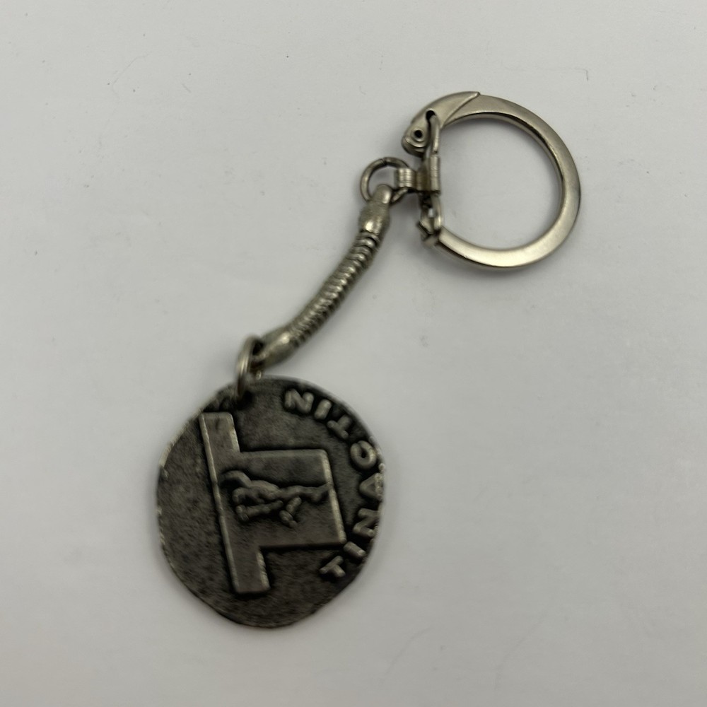 Vintage Tinactin Pharmaceutical Advertising Token Keychain – Wrestler Athlete