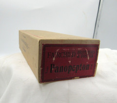 BW – 1900’s Fairchild Bros & Foster NY Panopepton 7 “ Clear Medicine bottle BOX