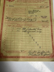 1930s-40s IRS Order Form For Opium/Coca Leaves Book Michigan Oddity