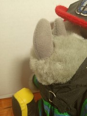 RHINOCORT AQUA ALLERGY NOSE SPRAY ADVERITSEMENT MASCOT FIREMAN PLUSH DOLL FIGURE