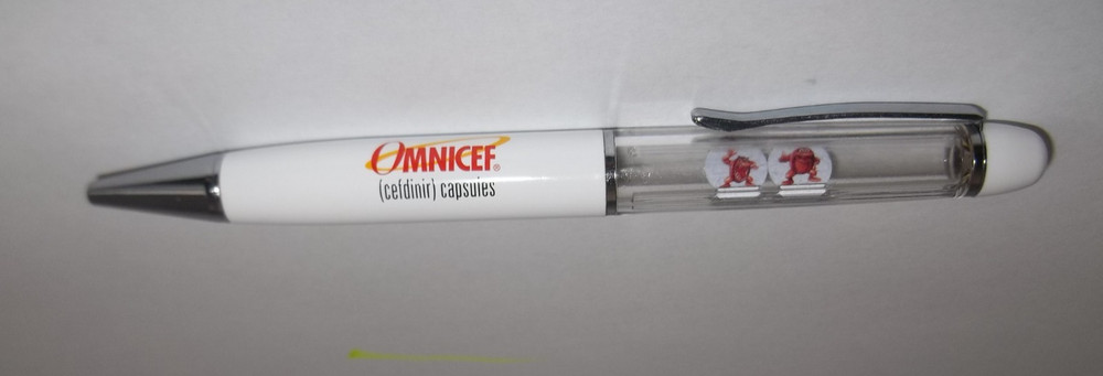 Omnicef Cefdinir Promotional Pen – Floating Logo Barrel (Liquid Evaporated)