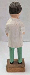 Pharmacist 12″ Wood Carved Statue With Mortar Pestle – RARE