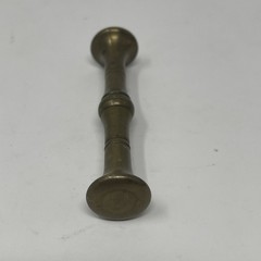 VTG SMALL BRASS MORTAR AND PESTLE WITH HANDLES