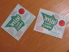 1900s IVY LEAF CORN CURE Paper Envelope CANNABIS Indian HEMP Apothecary PHARMACY