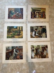 A HISTORY OF PHARMACY IN PICTURES by Parke, Davis & Co. Set of 6 Prints