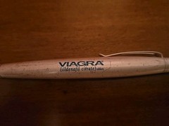 Viagra Heavy Metal Pen Drug Rep Promo Pharmaceutica Advertising Vintage- Writes!