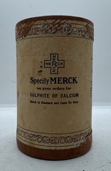 Antique – Vintage MERCK Medical Tin Sulphite of Calcium Sealed