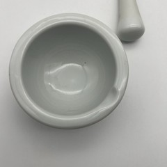 Vintage Porcelain Mortar and Pestle White