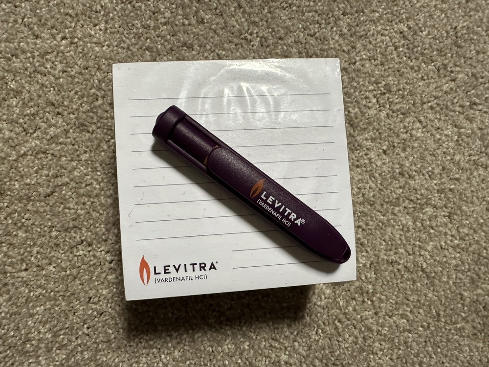 Levitra Sticky Note Tablet W/ Pop Open Pen, Pharmaceutical Advertisement