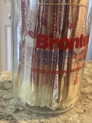 Brontex Drug Rep Pharmaceutical Promo Glass Canister W/Tounge Depressors