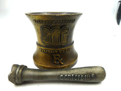 Vintage Coricidin Mortar & Pestle Americas First Pharmacy 1816 Museum