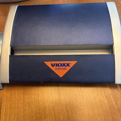 Vintage VIOXX (rofecoxib) pharma rep promotional desk set, pre-Death of Swag
