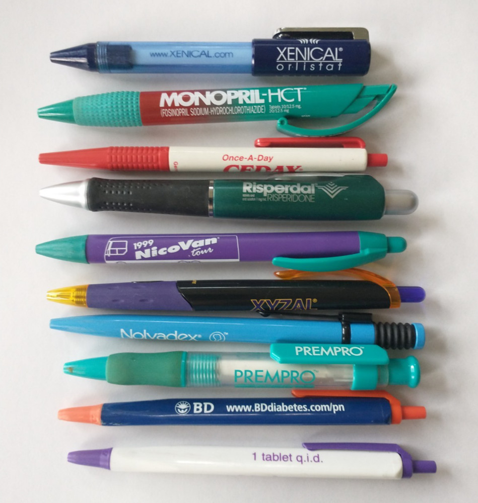 Lot of 10 Pharmacy Drug Representative Pens – Untested- Lot 1