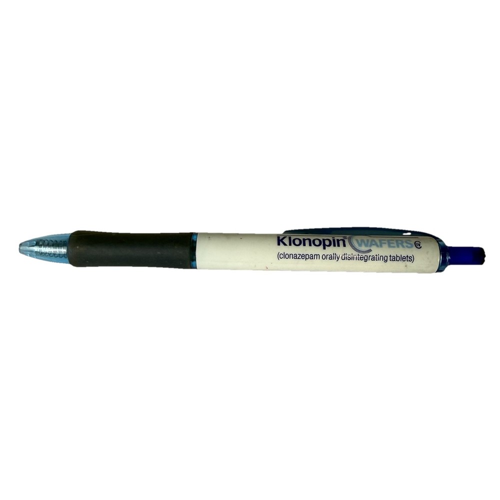 Pharmaceutical Drug Rep Pen Klonopin Clonazepam Wafers Blue & White Click