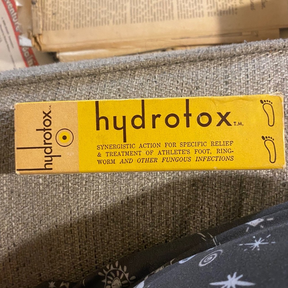 Vintage 1954 Hydrotox Antifungal Ointment Tube with Original Box and Insert