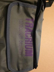 Vntg Tracrium Fanny Pack Drug Rep Promo Bag Waist Festival Pouch, Grey/purple