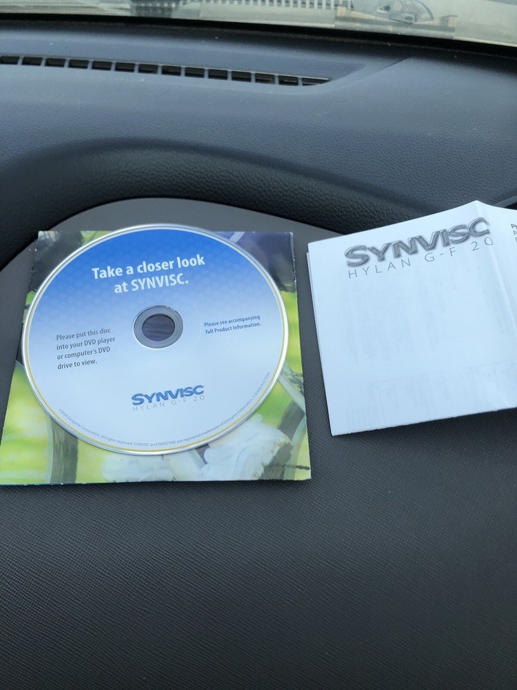 2008 Synvisc Hylan G-F 20 Genzyme Informational Promotional CD Made in Germany