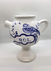 Apothecary Pharmaceutical Jar SYR ROSAR SOL By Lilly Made in Portugal 1989