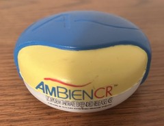 Ambien CR STRESS BALL Pill Shaped Drug Rep Promo Advertising Rare