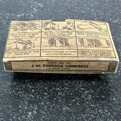 WW2 Antique Original Johnson & Johnson / Davis – Bandage Compress