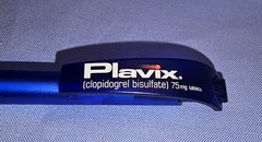 Plavix Blue Drug Rep Ink PEN Medical Pharmaceutical Collectible Advertising NEW