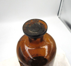 BW – 1910’s Parke, Davis & Co Detroit Mich Sarsaparilla Amber Medicine bottle