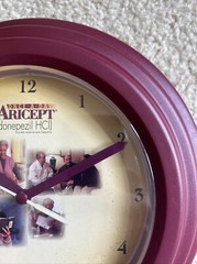 Vintage 2000’s Aricept Pharmaceutical Advertising Wall Clock Pfizer. Drug Rep