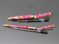 Unique Colorful Norvasc Metal PENS Drug Rep Pharmaceutical Advertising Lot of 2