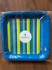 10 VINTAGE DRUG REP PAPER PLATES CYMBALTA DULOXETINE BLUE LUNCH LEARN SQUARE