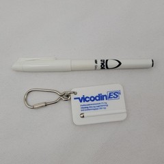 VICODEN Keychain PEN Drug Rep KNOLL Basf Pharmaceuticals Promo Advertising