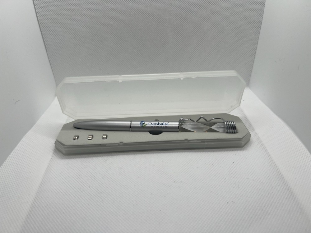 Cymbalta Drug Rep Promotional LED Light Pen – Blue/Green Fiber Optic – with Case