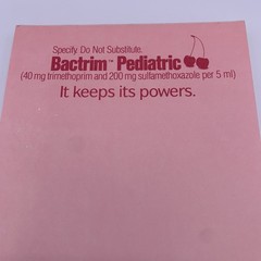 Bactrim Pediatric Roche Note Pads Pharmaceutical Drug Rep Promo Vtg 1988 Cherry