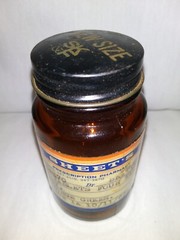 Vintage 1963 Brown Glass Bottle Sheets Pharmacy Afton IA