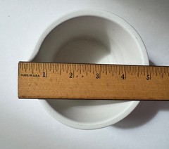 Vintage Mid-Century MCM Lab Heavy White Porcelain Cooper Mortar & Pestle 1950s