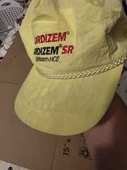 Cardizem Neon Yellow Baseball Cap Hat Rare Drug Rep Advertising Big Pharma
