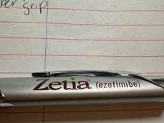 Zetia Drug Rep Promo Pen Heavy Metal Click Black Ink