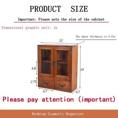 Rustic Apothecary Cabinet – 12″ L x 4.7″ W x 14″ H Vintage Pine Countertop Ca…