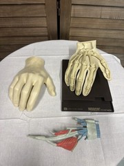 1967 MEDICAL HAND MODEL Anatomical Merck Sharp Dohme Indocin Advertising