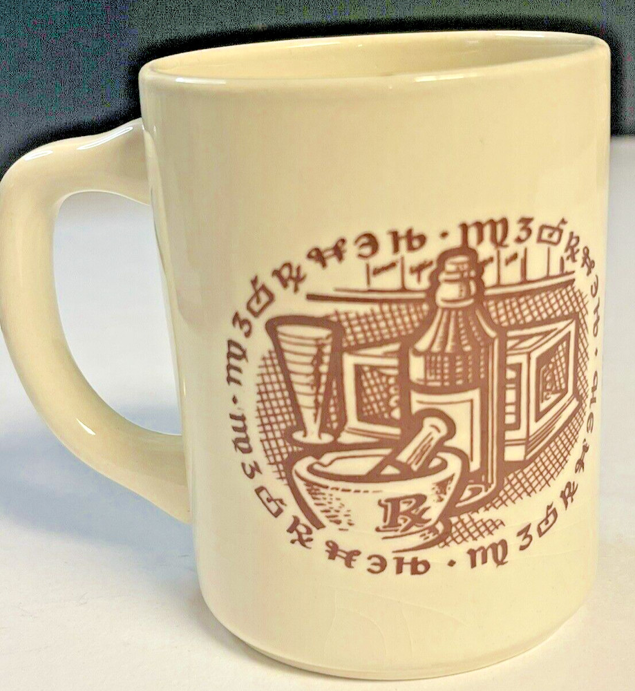 Vintage RX PRESCRIPTION PHARMACY Ceramic Coffee Cup Mug