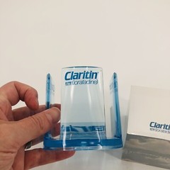 Claritin Loratadine Pharmaceutical Advertising Sealed Sticky Notes & Holder