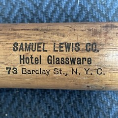Advertising Pestle Wooden Wood Mortar Vintage – Samuel Lewis Co Hotel Glassware