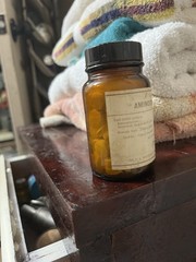 Aminodrox-Forte Amber Glass Bottle Pharmacy Collector. NWOT