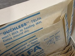 Sterile Pads Advertising Box Kendall Curity Telfa Original Content Vintage 1970s