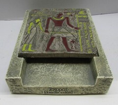 Vintage Rare Tegopen Egypt Egyptian Revival Hidden Notepad Holder Wall Wanger